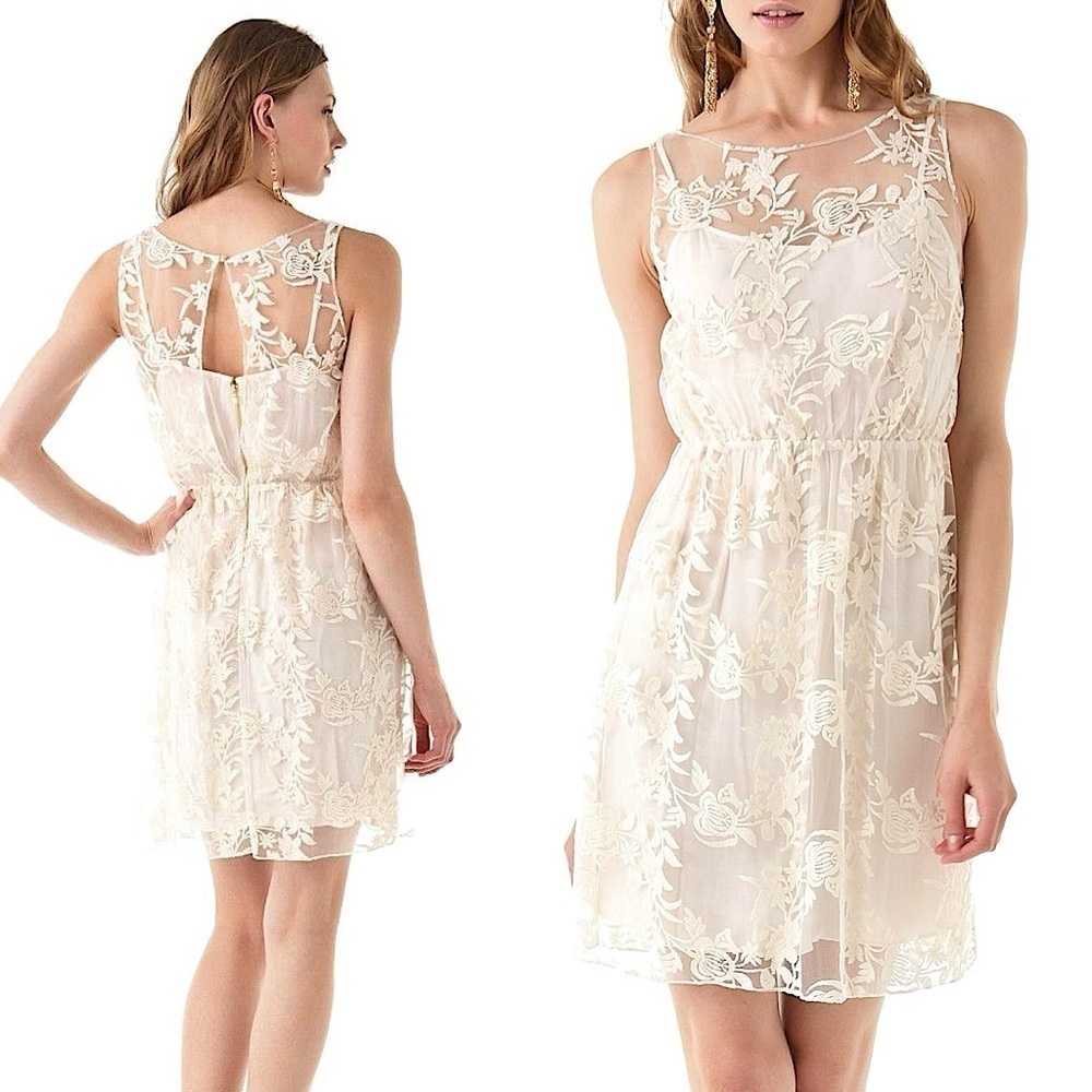 Alice + Olivia Darcy Lace Layover Dress